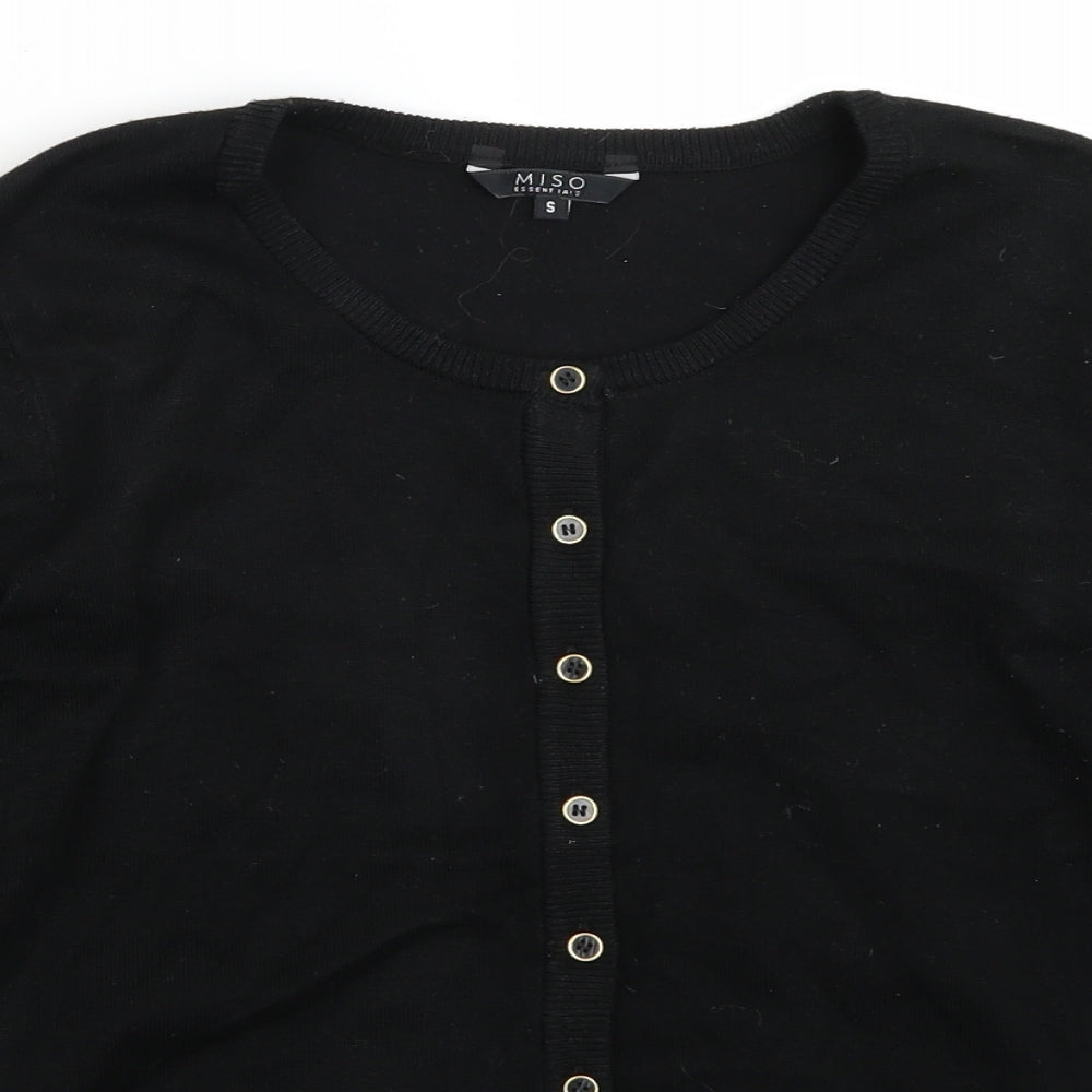 Miso Womens Black   Cardigan Jumper Size S