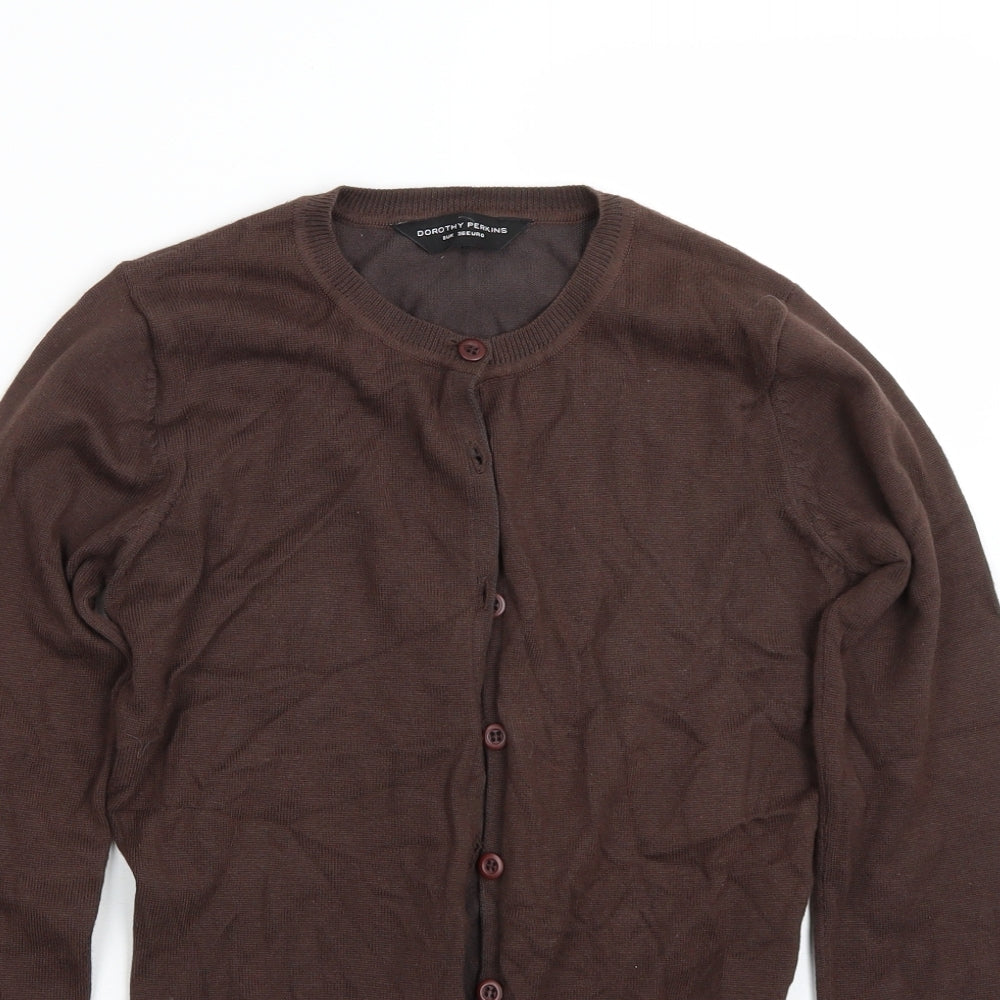 Dorothy Perkins Womens Brown   Cardigan Jumper Size 8