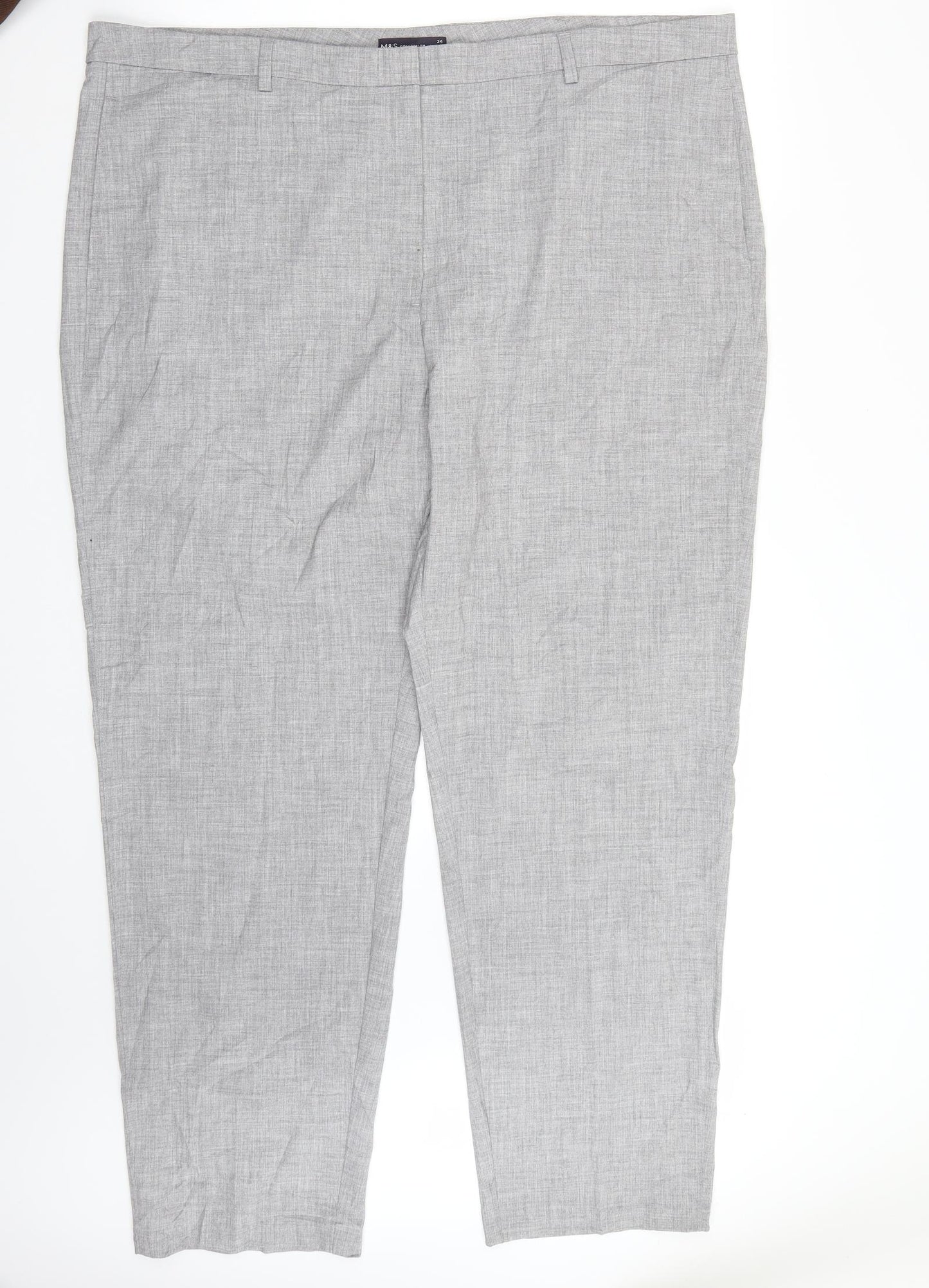 Marks and Spencer Womens Grey   Trousers  Size 24 L32 in