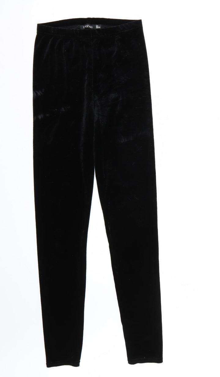Boohoo Womens Black Carrot Leggings Size 6 L32 in