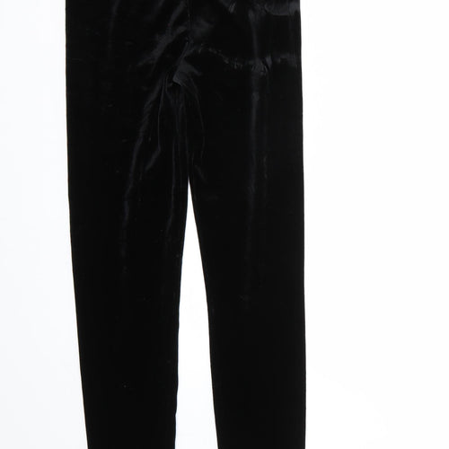 Boohoo Womens Black   Carrot Leggings Size 6 L32 in