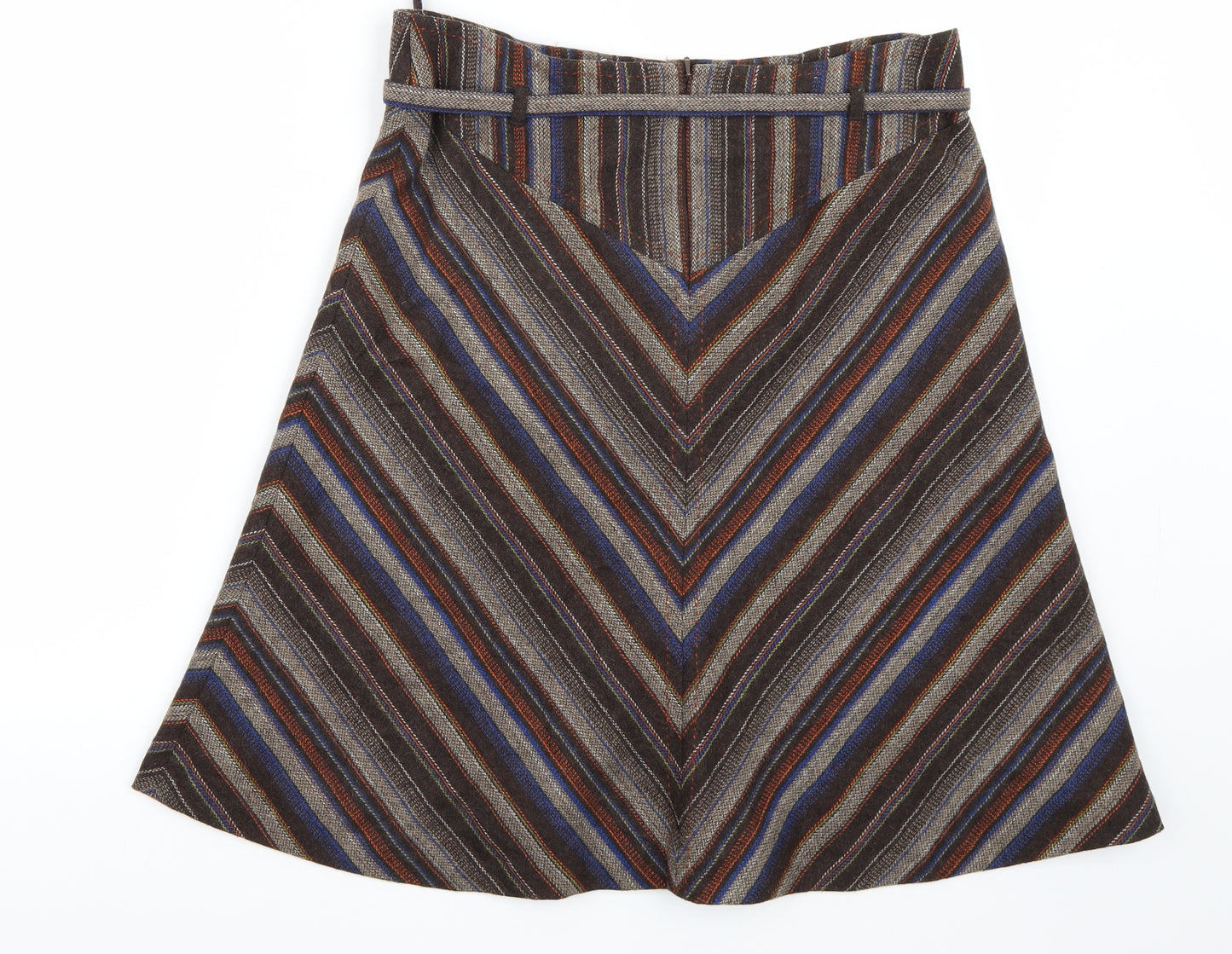 Warehouse Womens Brown   A-Line Skirt Size 12