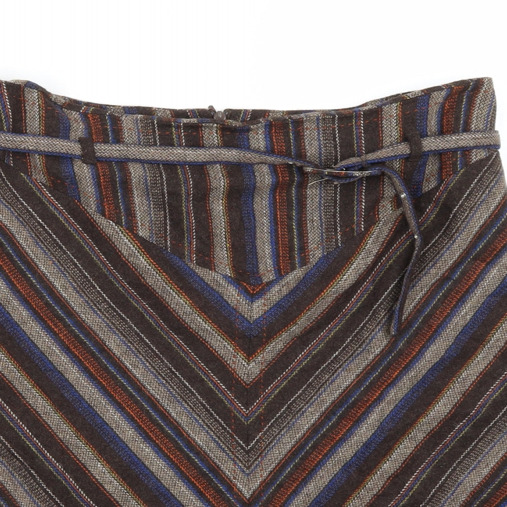 Warehouse Womens Brown   A-Line Skirt Size 12