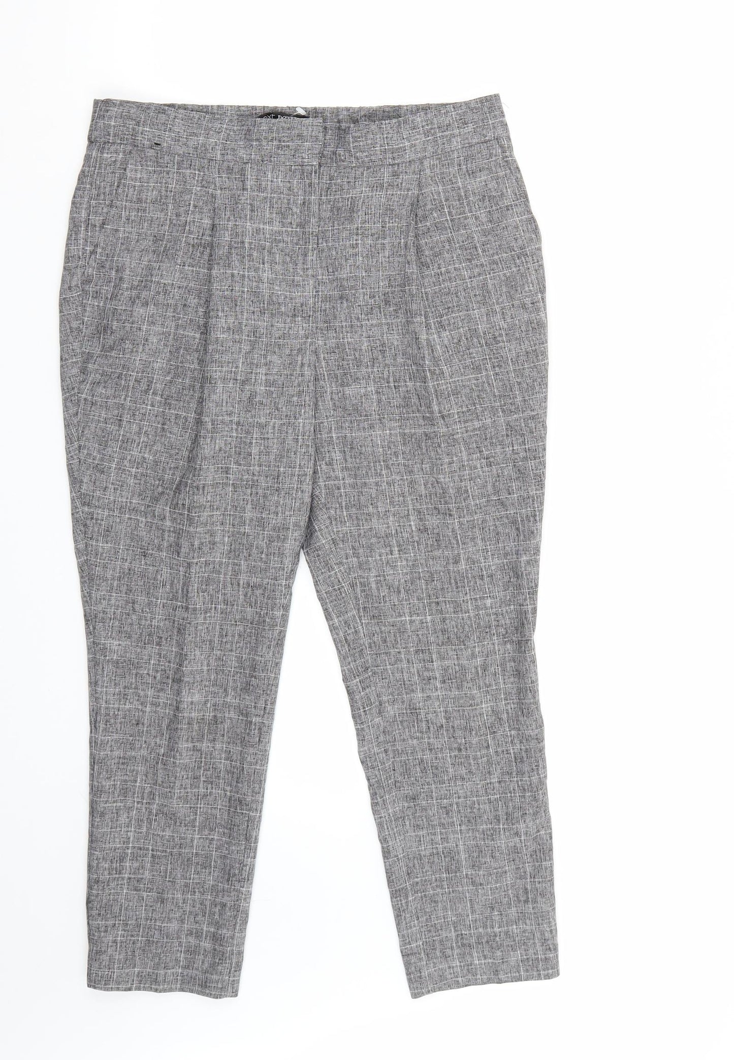 NEXT Womens Grey   Cropped Trousers Size 12 L23 in