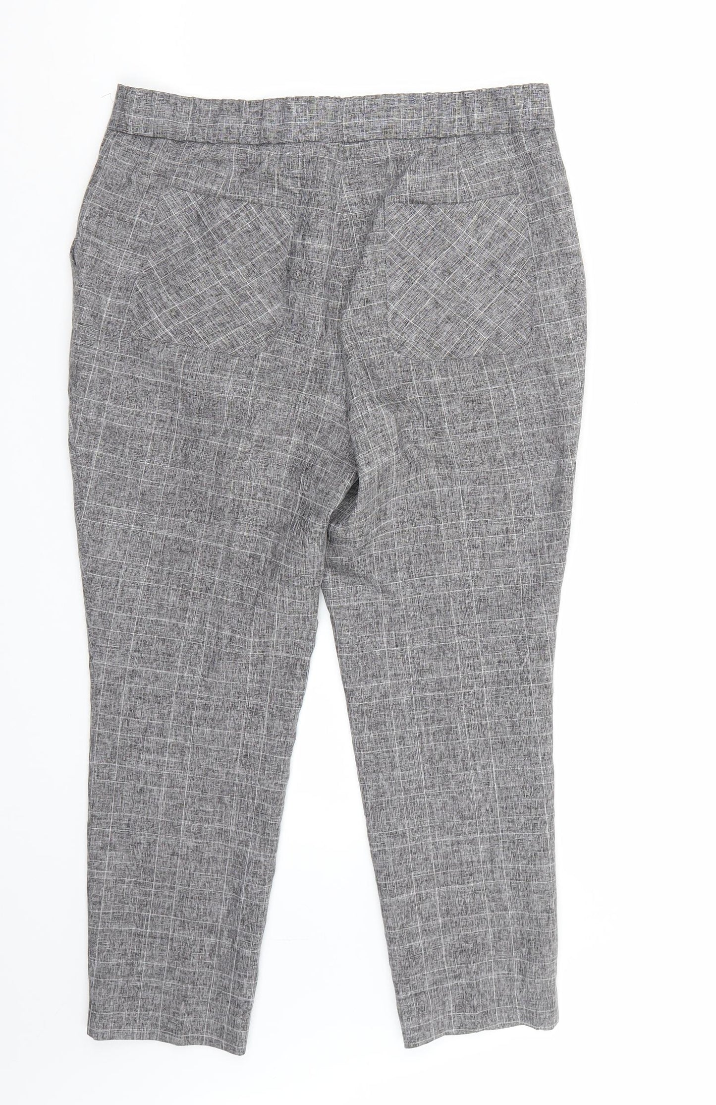 NEXT Womens Grey   Cropped Trousers Size 12 L23 in