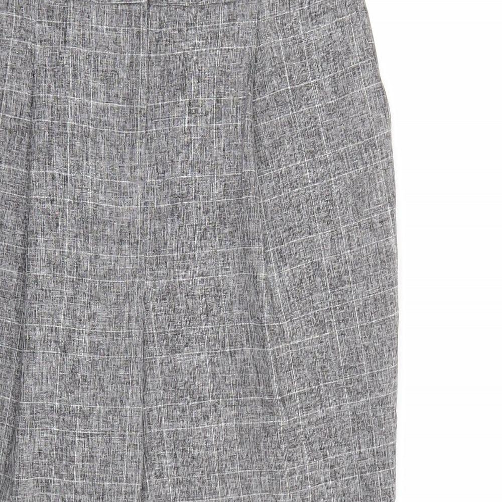 NEXT Womens Grey   Cropped Trousers Size 12 L23 in