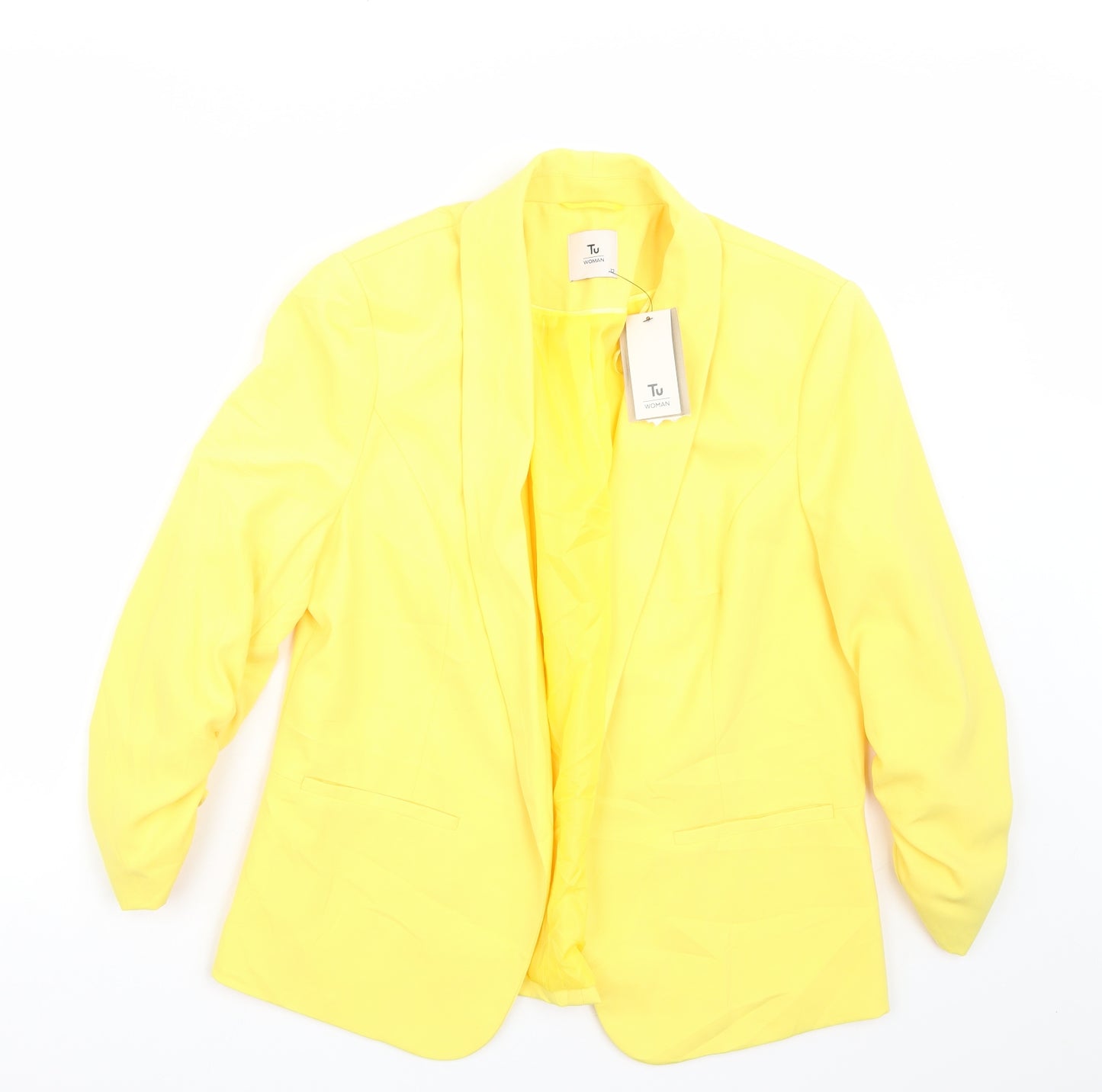 TU Womens Yellow   Jacket Suit Jacket Size 12