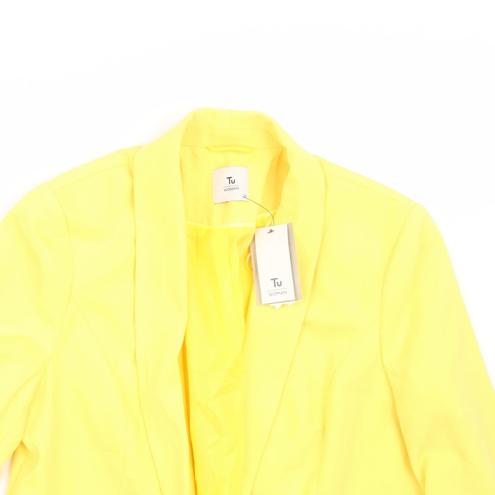 TU Womens Yellow   Jacket Suit Jacket Size 12