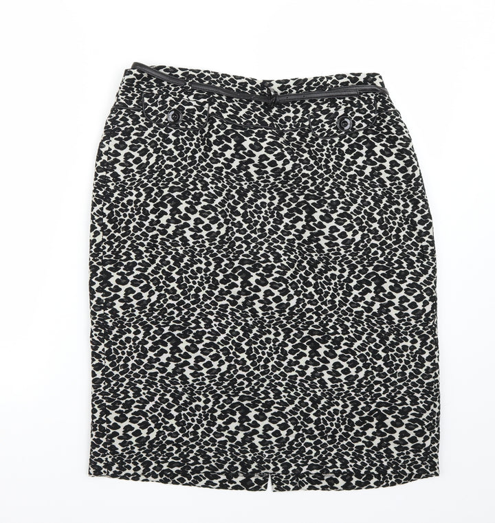 Gerry Weber Womens Beige Animal Print A-Line Skirt Size 14