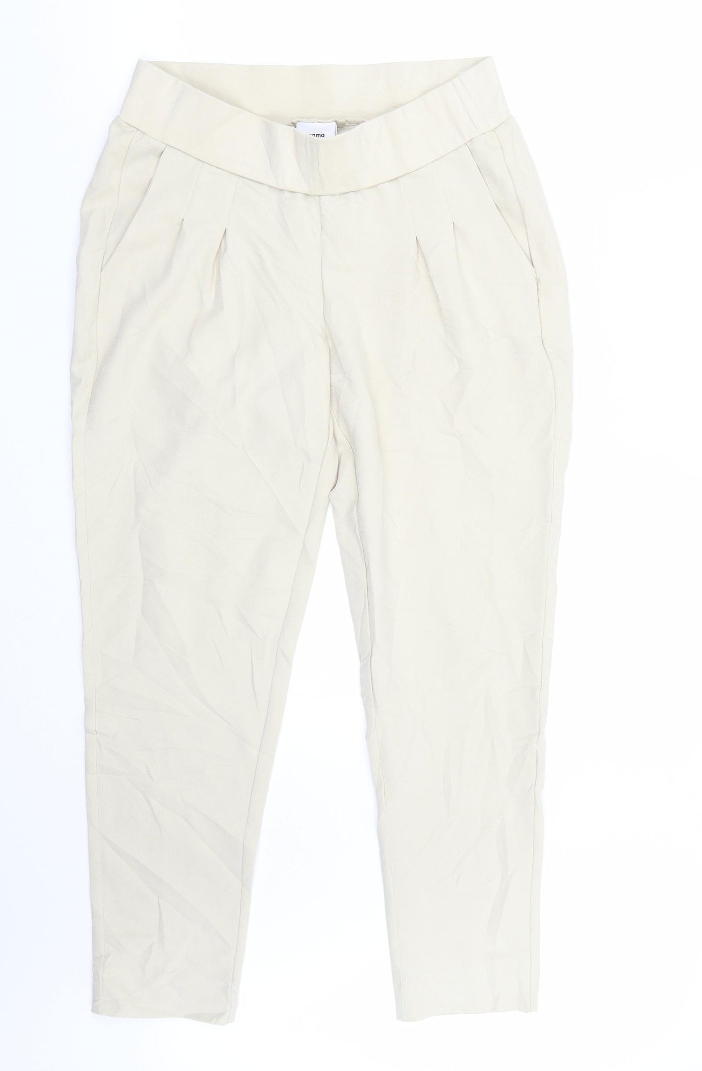 Mama Licous Womens Beige   Trousers  Size S L27 in