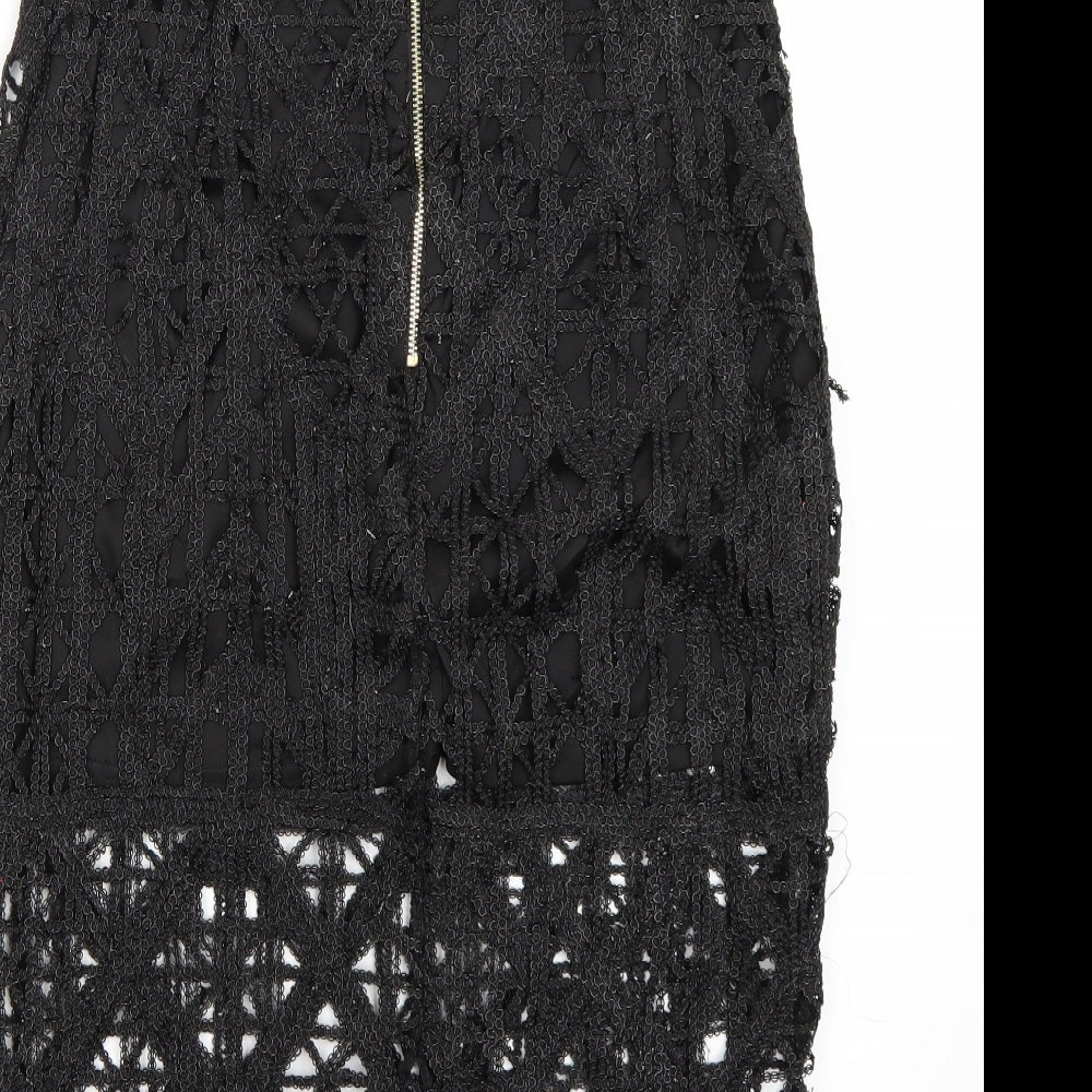 Riverisland Womens Black   A-Line Skirt Size 12