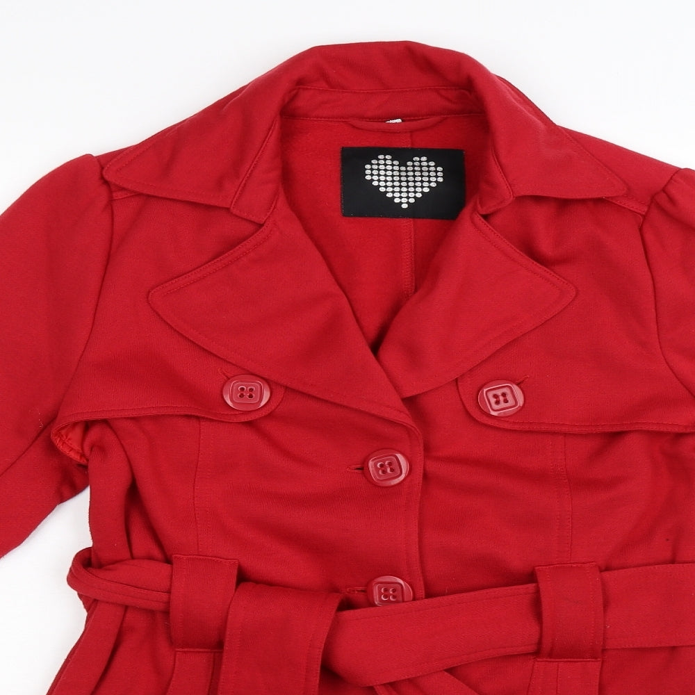 Preworn Womens Red   Pea Coat Coat Size 12