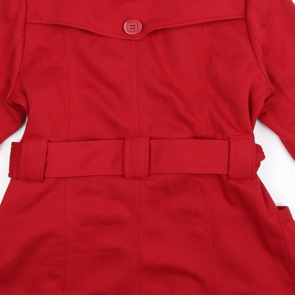 Preworn Womens Red   Pea Coat Coat Size 12