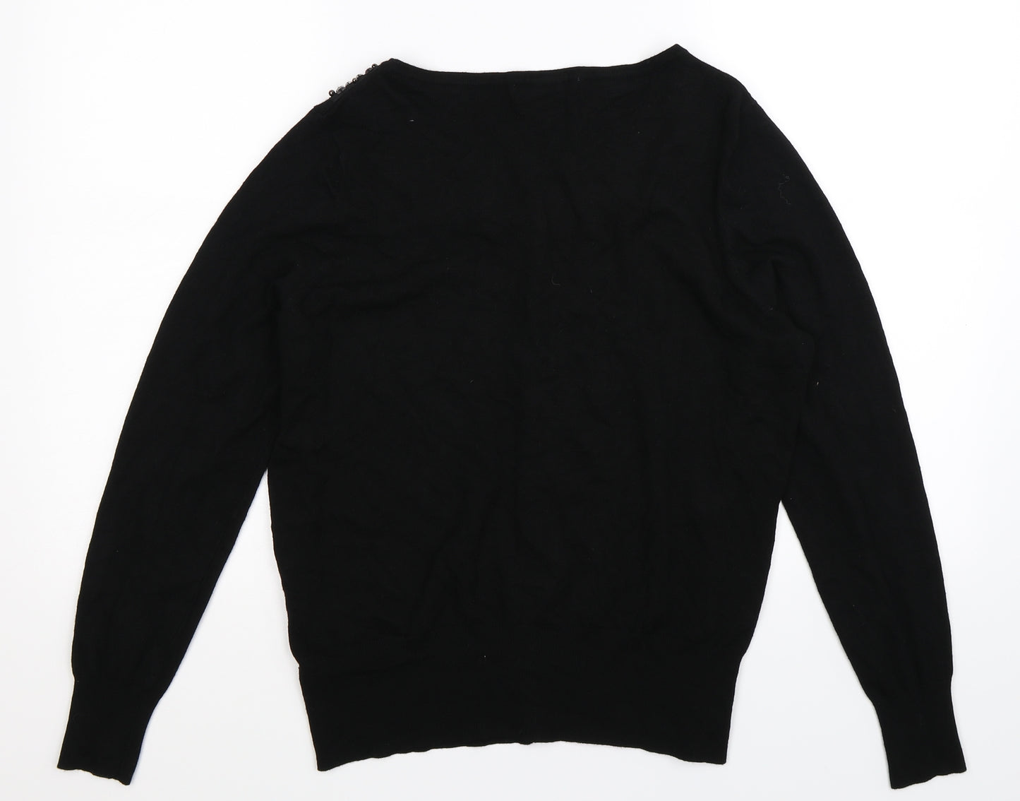 Marks and Spencer Womens Black  Knit Cardigan Jumper Size 18