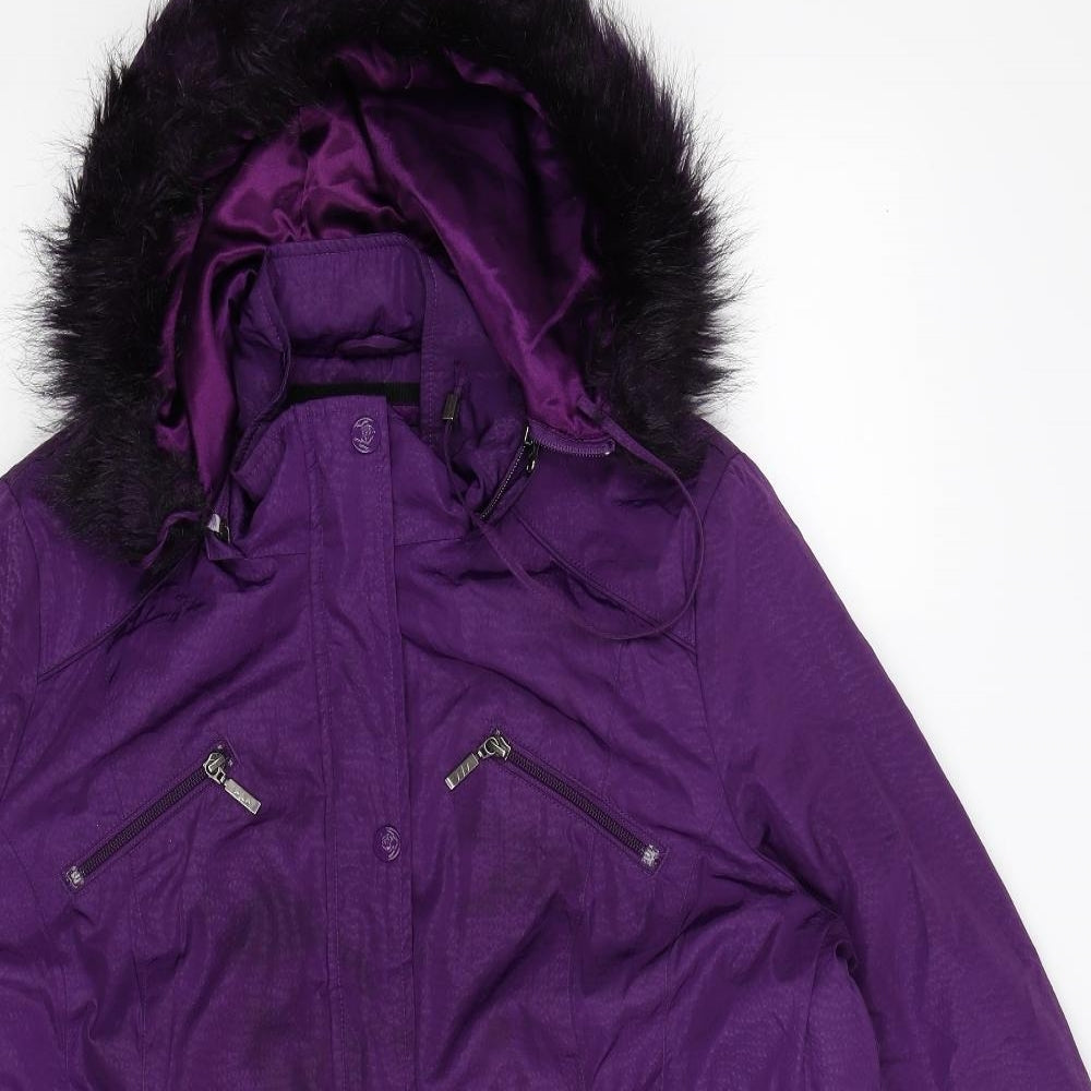 Per Una Womens Purple   Parka Coat Size XL