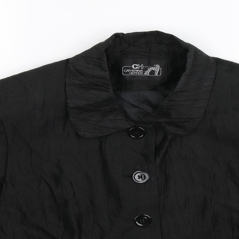 Catherina Hepfer Womens Black   Jacket Blazer Size 14