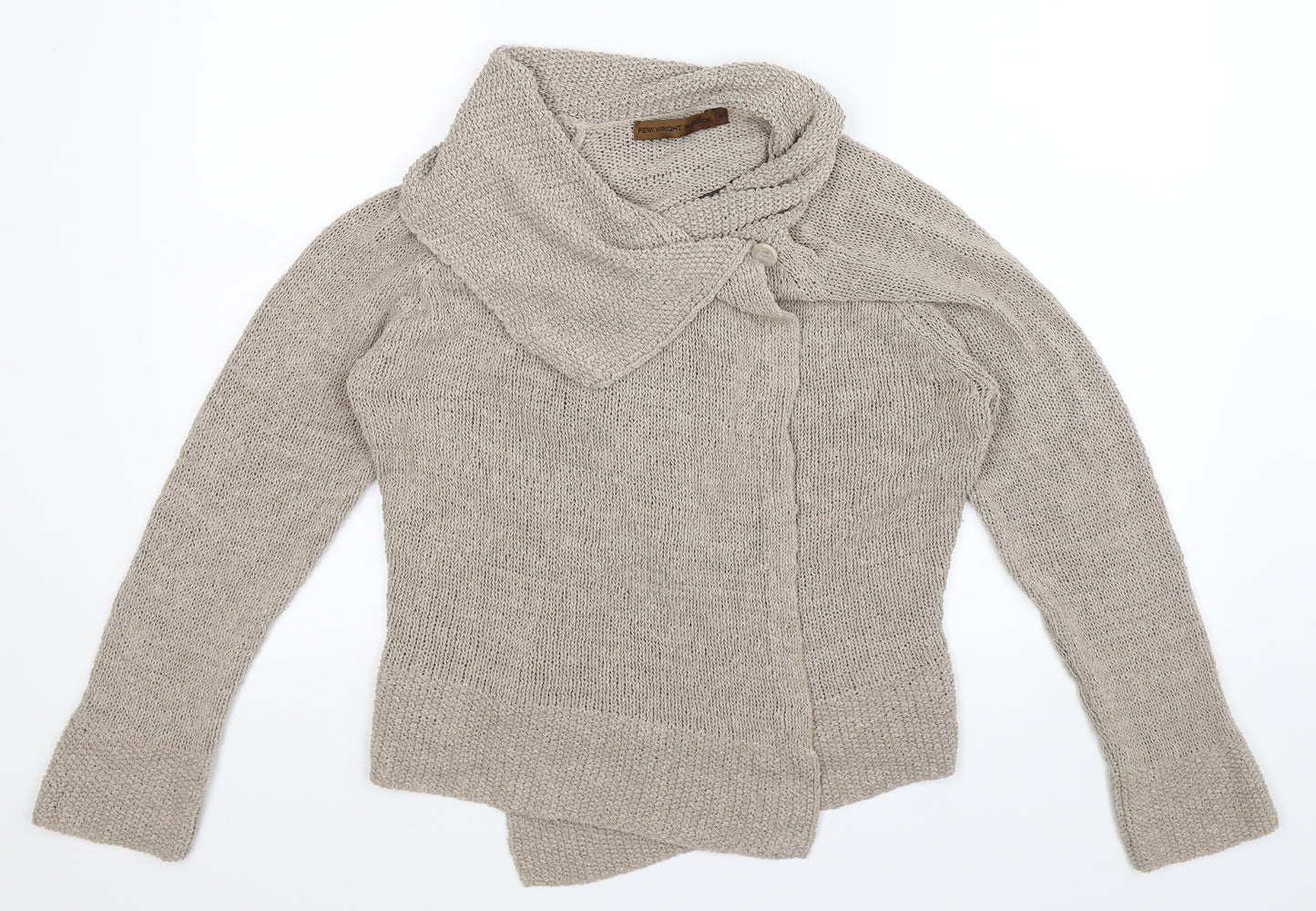 Fenn Wright Manson Womens Grey  Knit Cardigan Jumper Size M