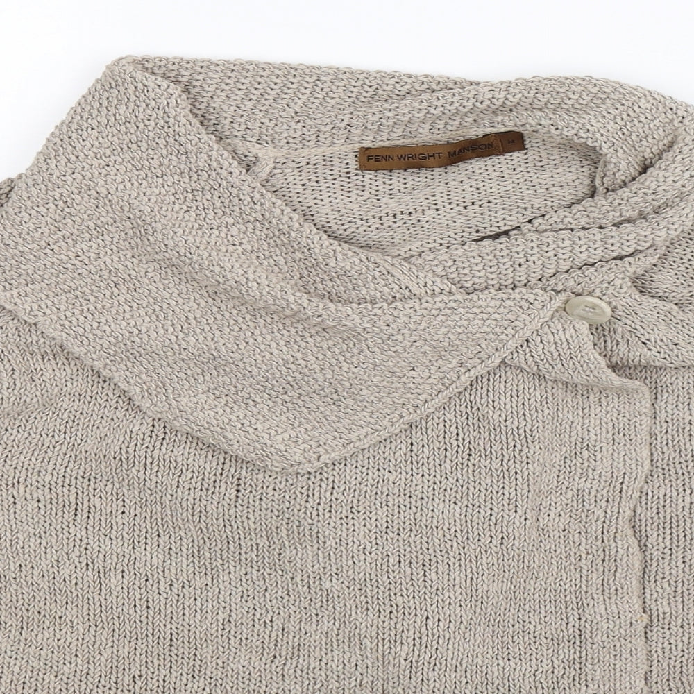 Fenn Wright Manson Womens Grey  Knit Cardigan Jumper Size M