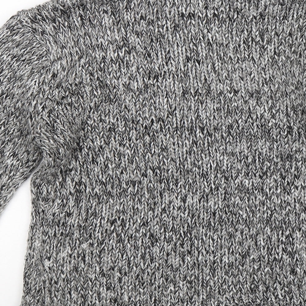 Image Womens Grey  Knit Cardigan Jumper Size M