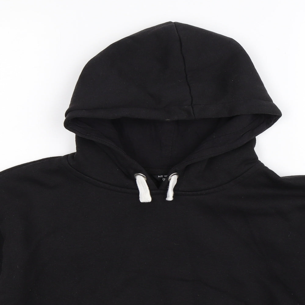 New Look Girls Black Striped  Pullover Hoodie Size 12-13 Years