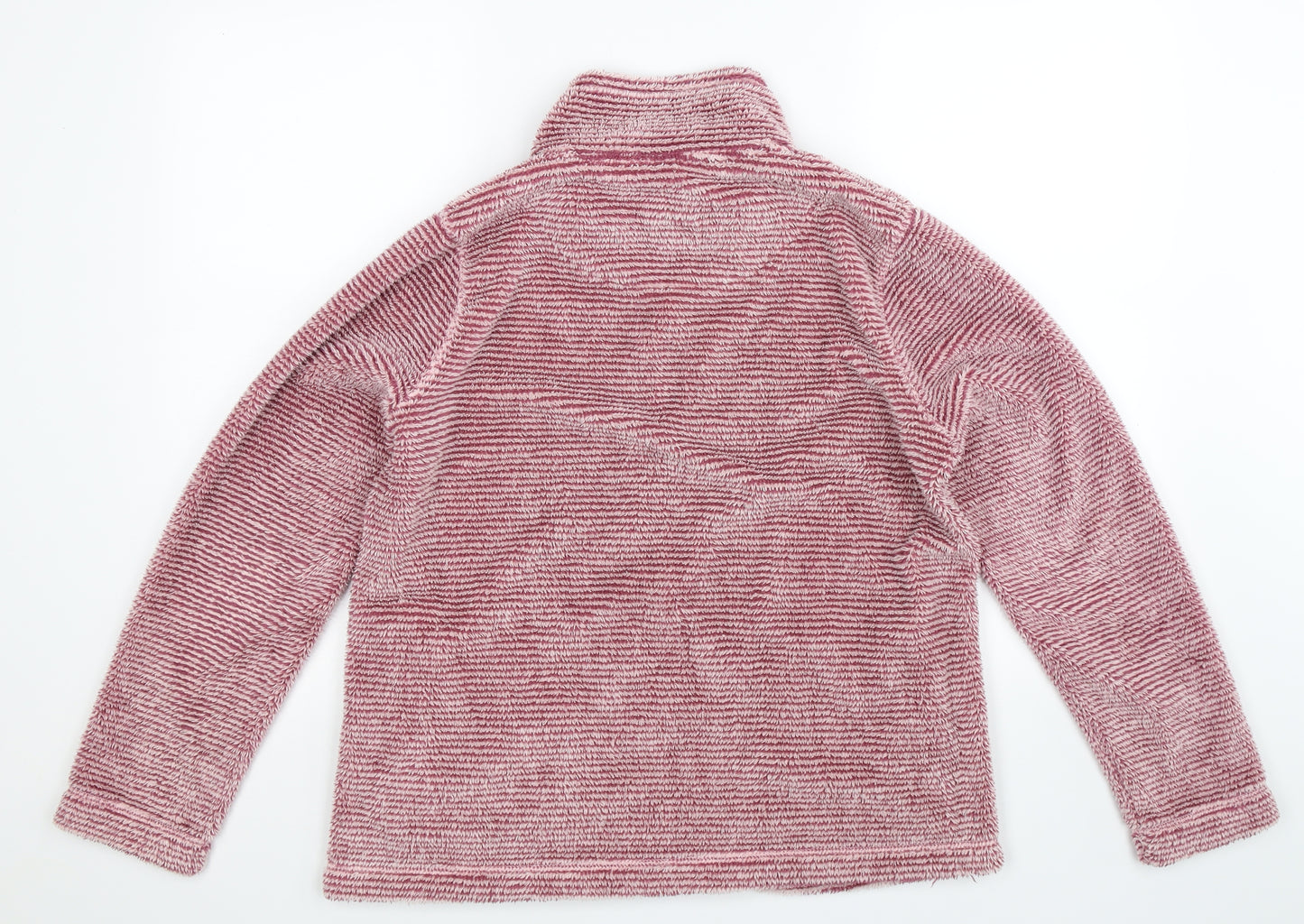 TU Womens Pink Striped Fleece Jacket  Size 14
