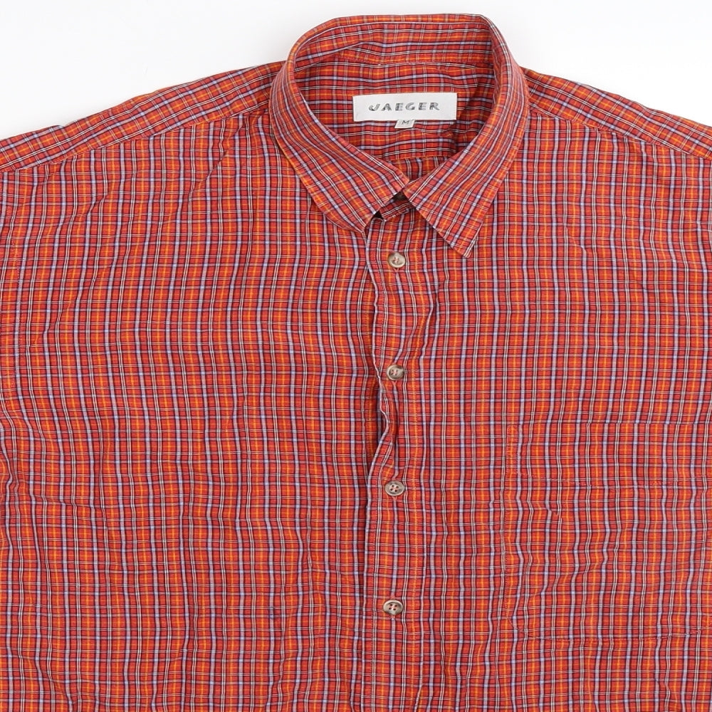 Jaeger Mens Multicoloured Check   Button-Up Size M