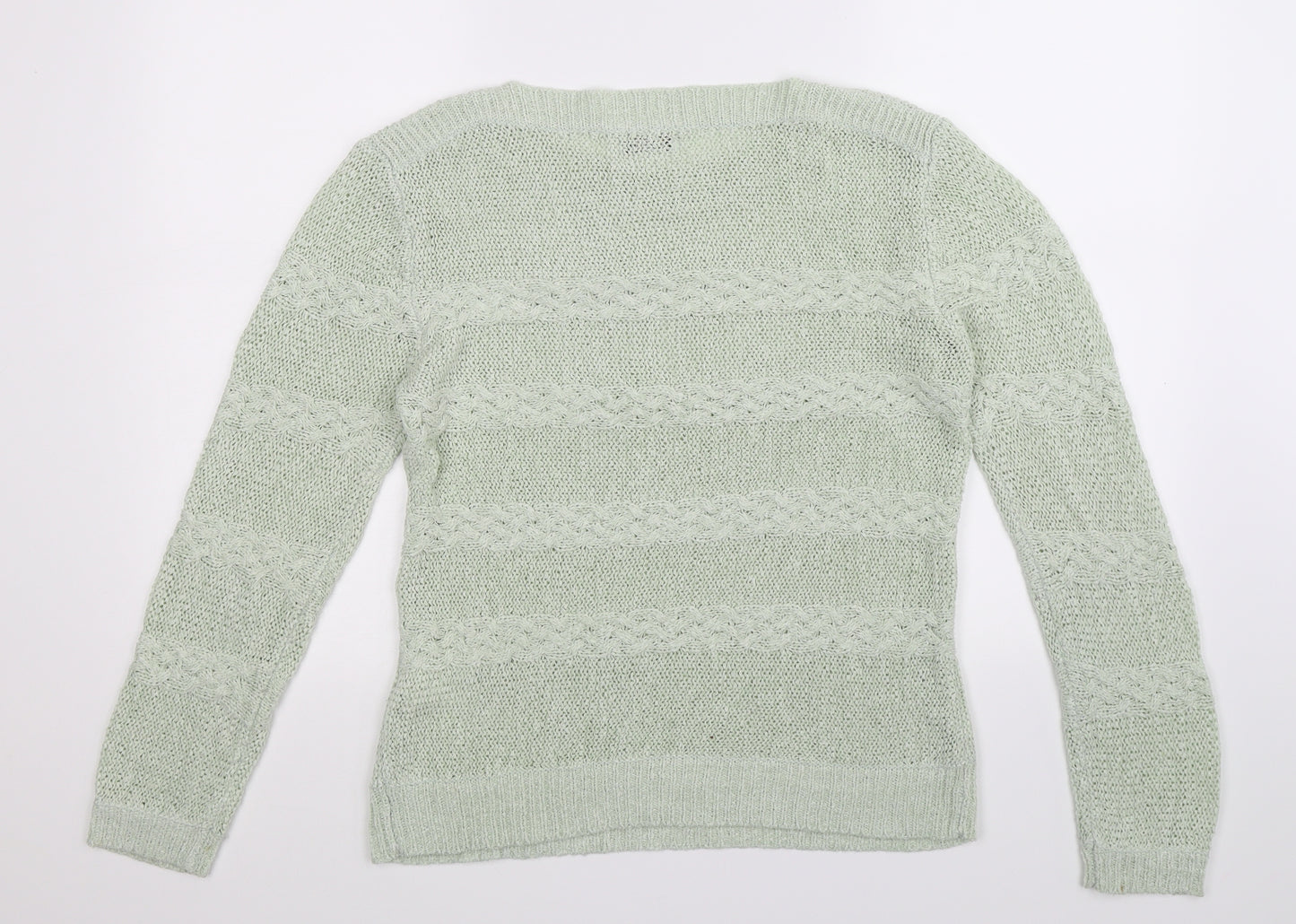 Damart Womens Green  Knit Pullover Jumper Size 10