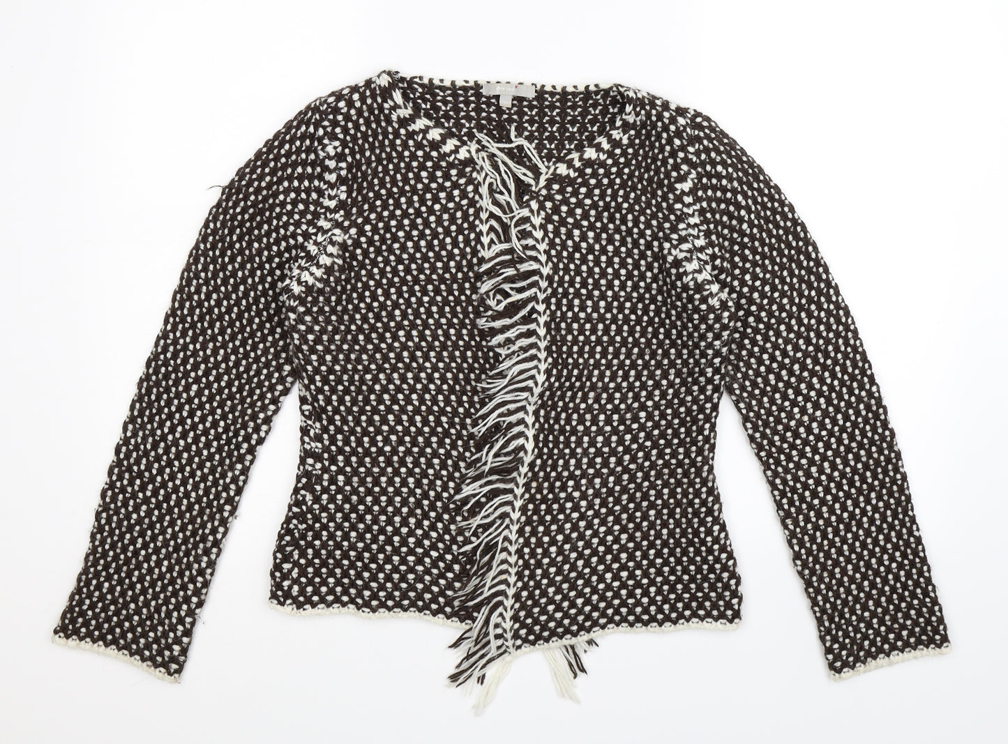 Per Una Womens Grey  Knit Cardigan Jumper Size 10
