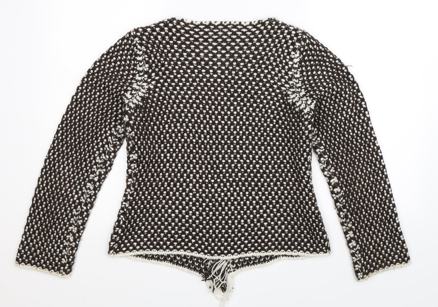Per Una Womens Grey  Knit Cardigan Jumper Size 10