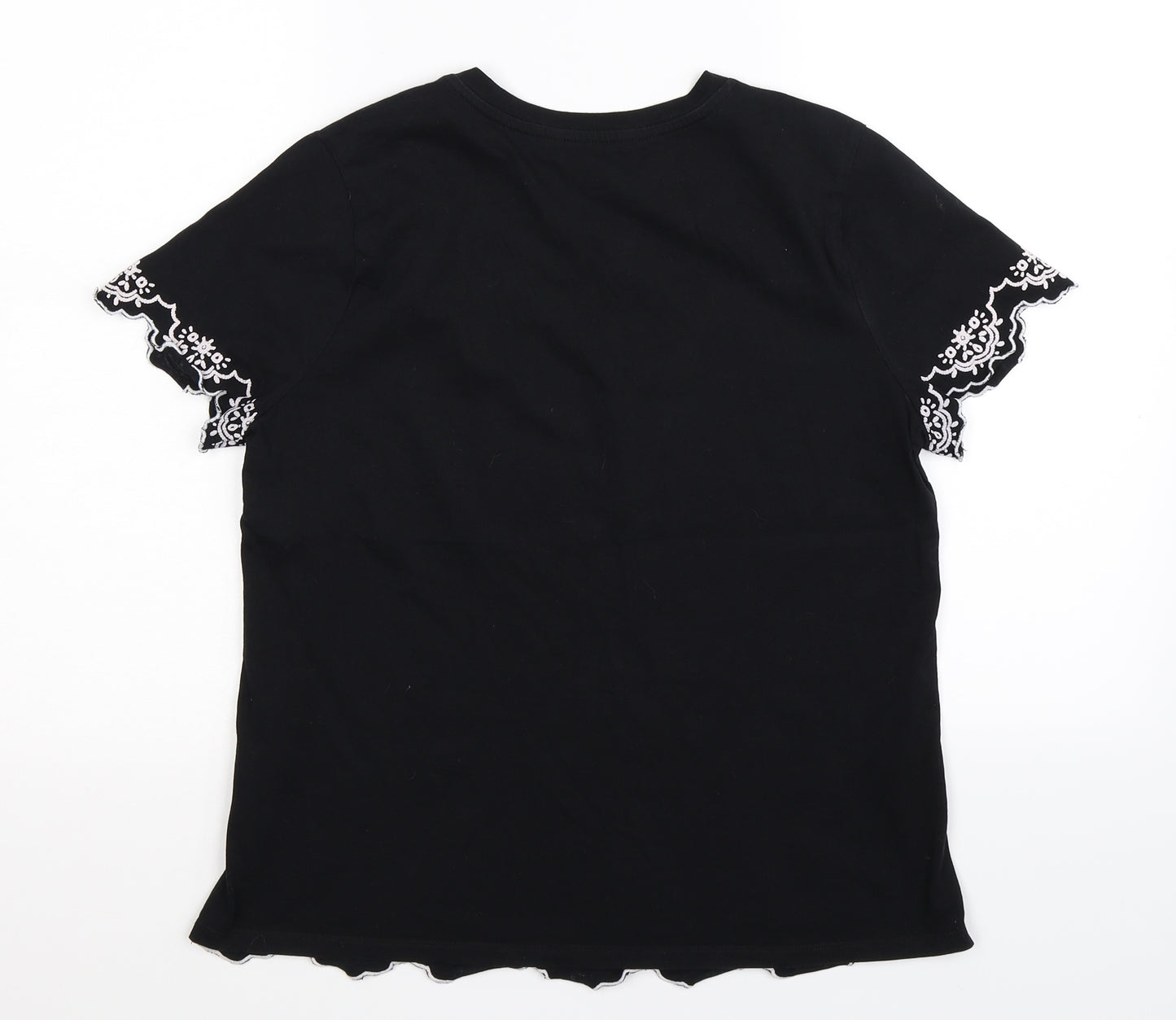 George Womens Black   Basic T-Shirt Size 16