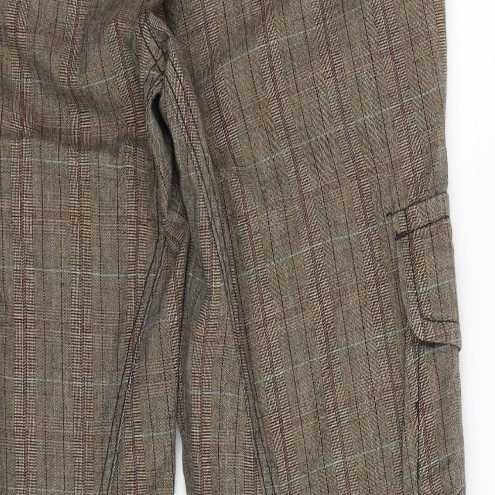 Mexx Womens Grey Check  Cropped Trousers Size 6 L23 in