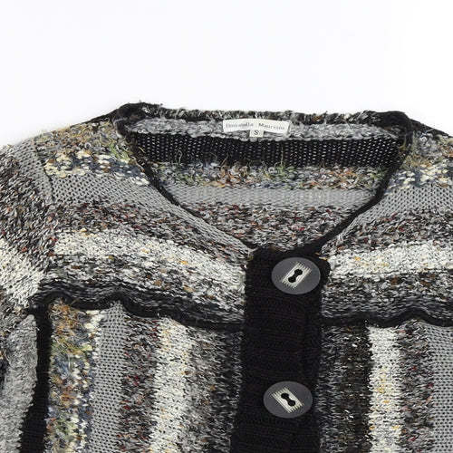 Donatella Maurizio Womens Multicoloured Striped Knit Cardigan Jumper Size S
