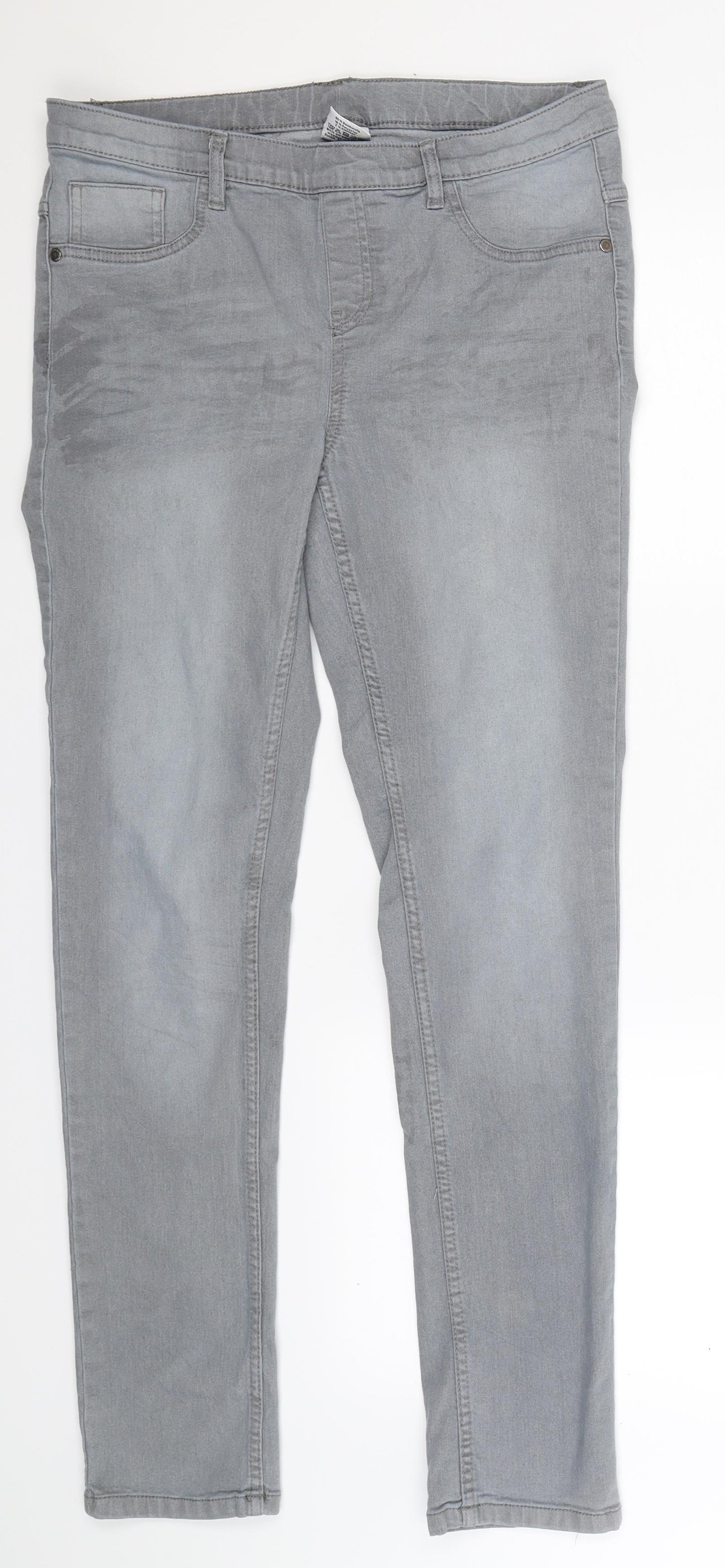 Up Fashion Womens Grey  Denim Jegging Jeans Size 32 in L30 in
