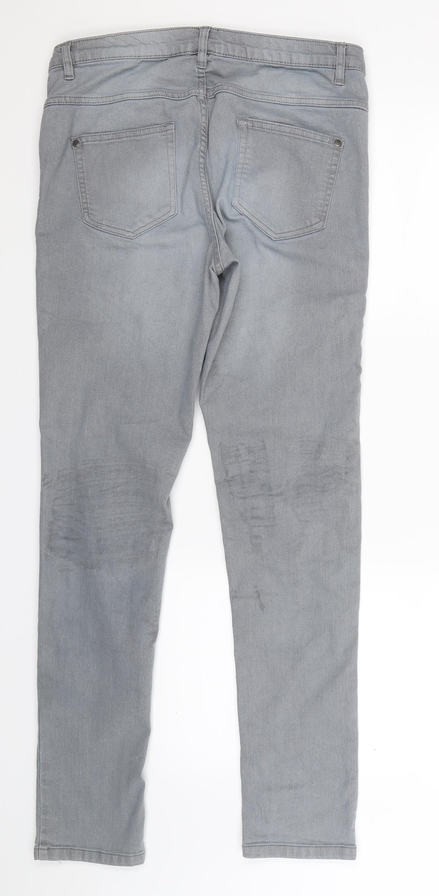 Up Fashion Womens Grey  Denim Jegging Jeans Size 32 in L30 in