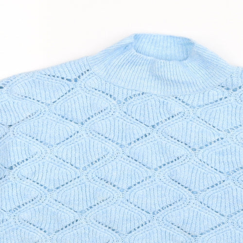 Peacocks Womens Blue  Knit Pullover Jumper Size M  - Oversized