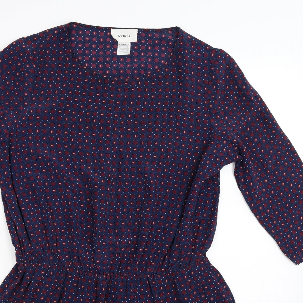 La Redoute Womens Blue Floral  Fit & Flare  Size 14
