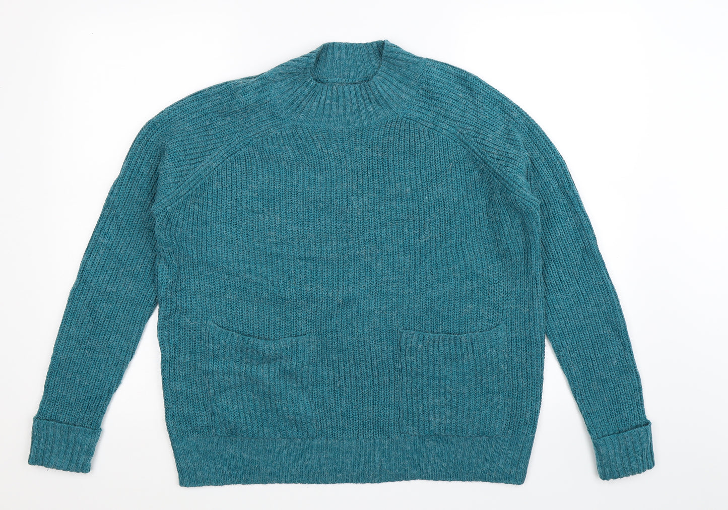 Papaya Womens Blue  Knit Pullover Jumper Size M  - Oversized