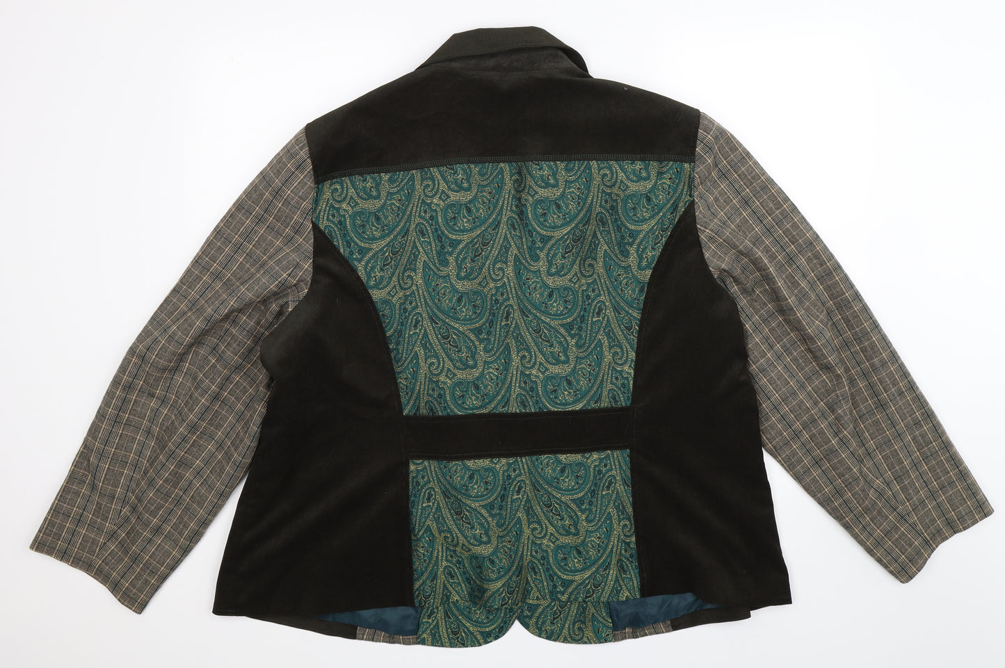 CJ Banks Womens Multicoloured Check  Jacket Blazer Size 3XL