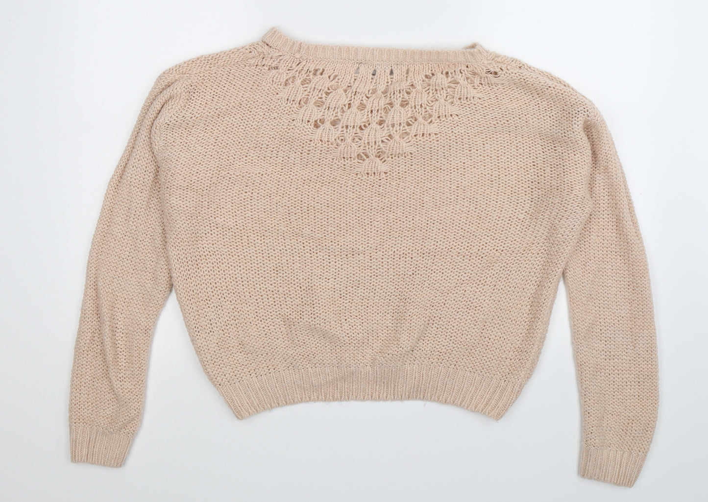 Dorothy Perkins Womens Beige  Knit Pullover Jumper Size 16