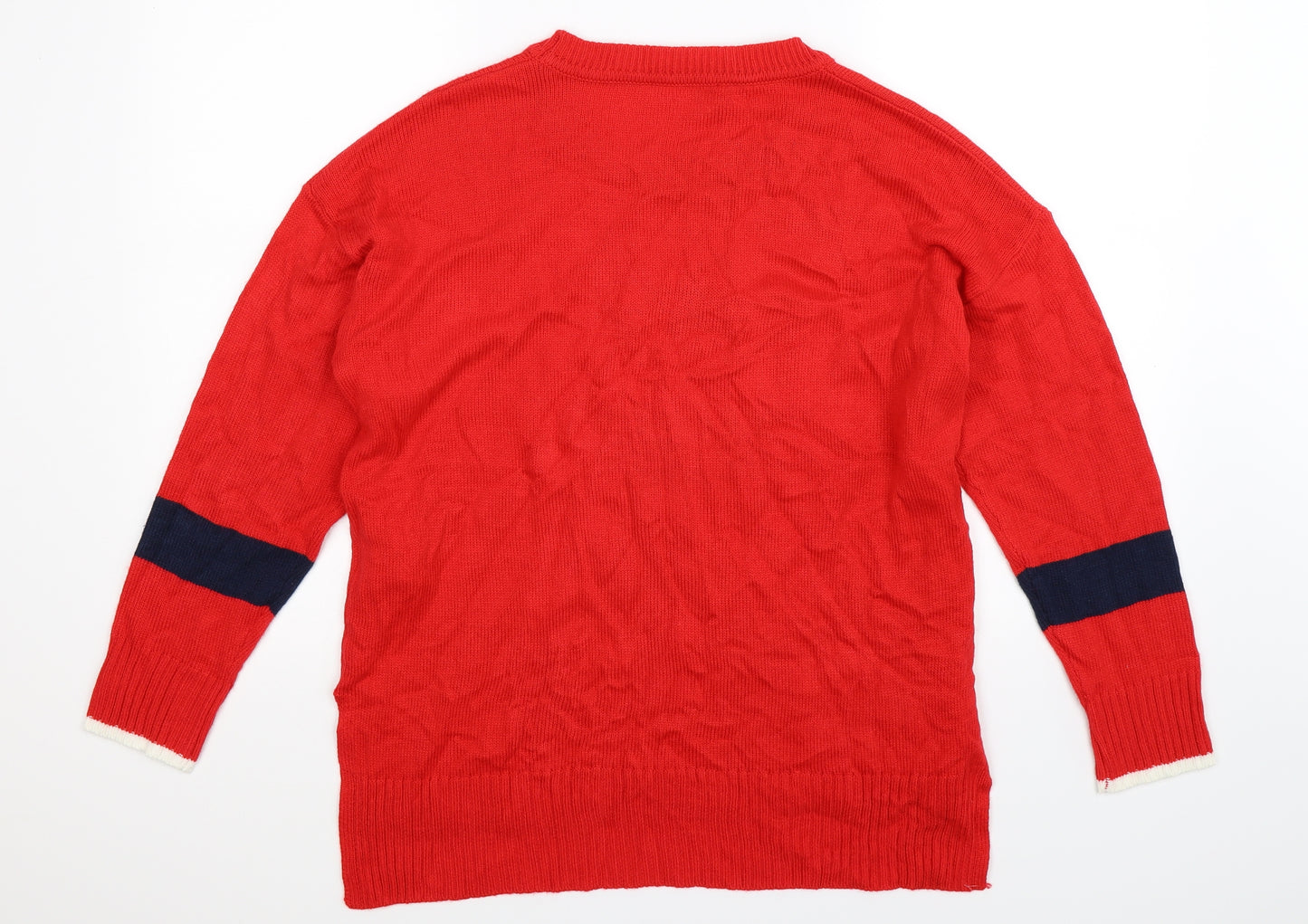 Oasis Womens Red  Knit Pullover Jumper Size S  - o