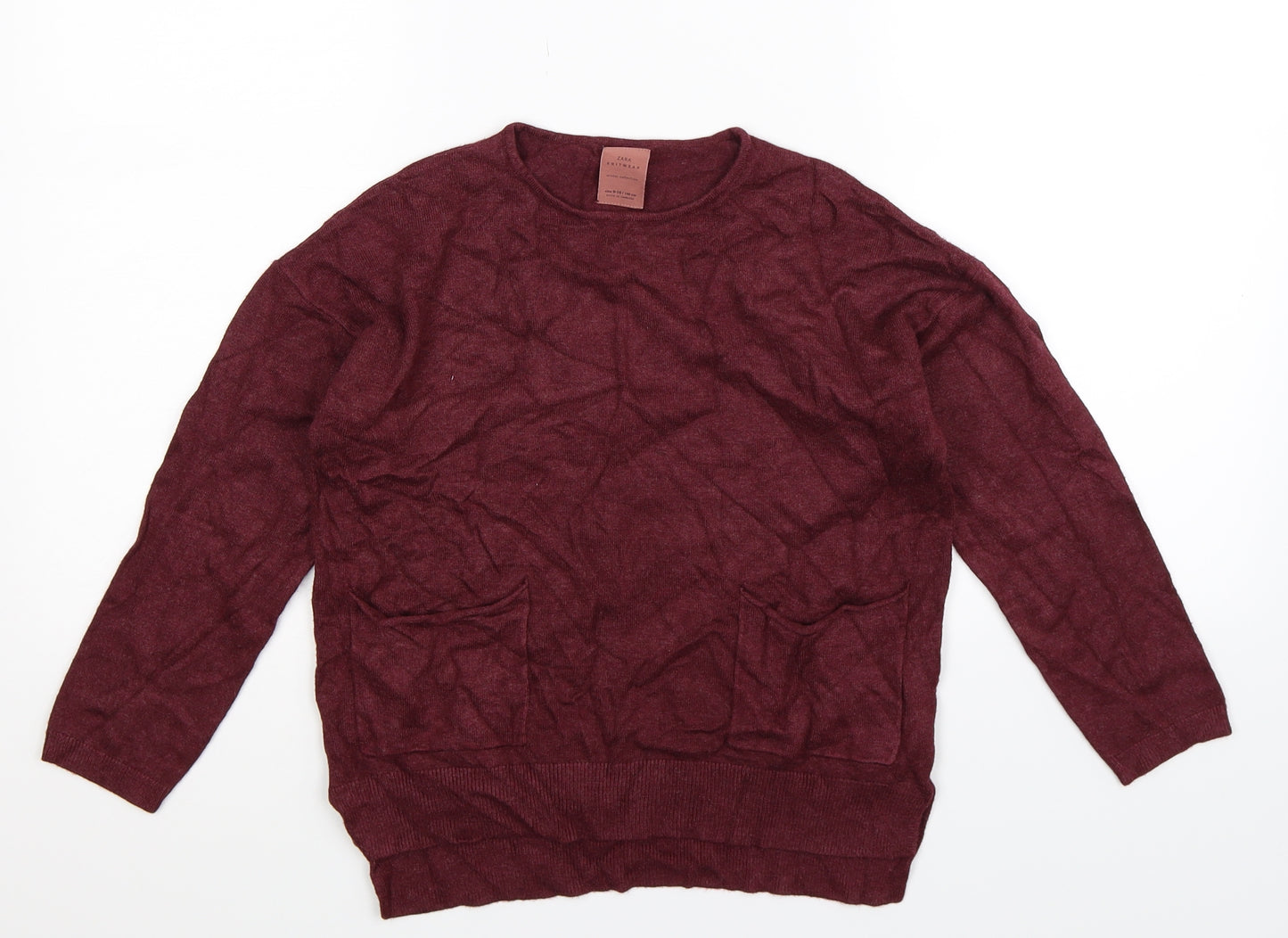 Zara Girls Brown  Knit Pullover Jumper Size 10 Years
