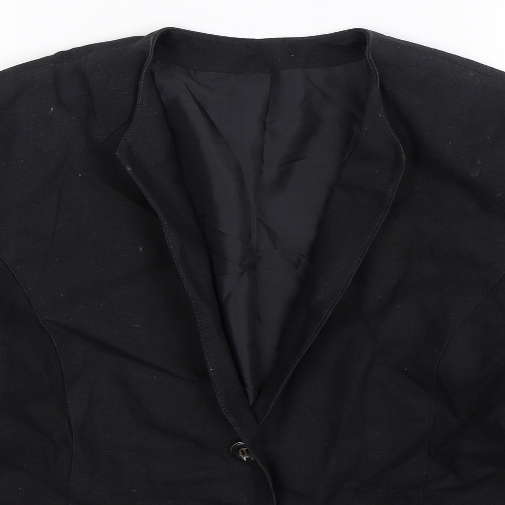 St Michael Womens Black   Jacket Blazer Size 10