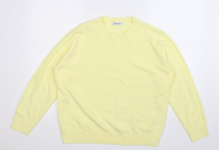 Berkertex Womens Yellow Knit Pullover Jumper Size 16