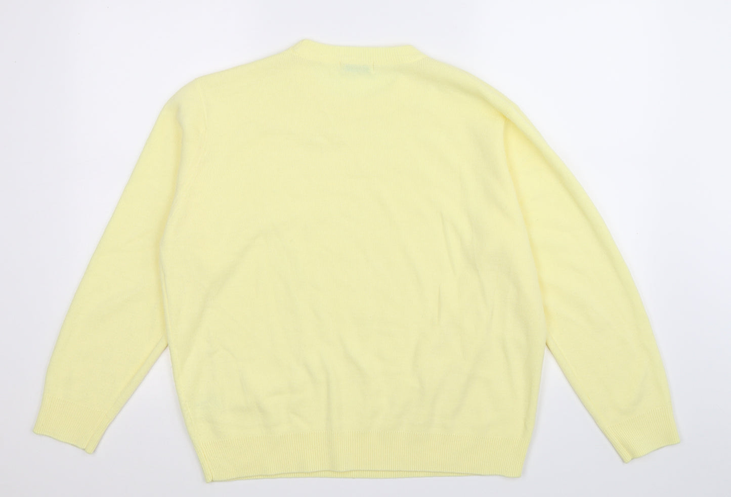 Berkertex Womens Yellow  Knit Pullover Jumper Size 16