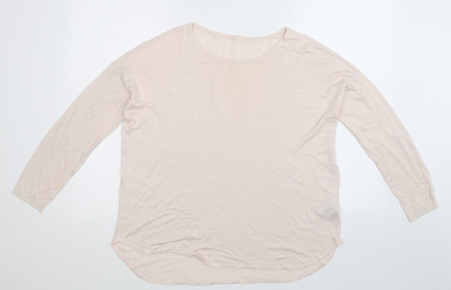 H&M Womens Ivory  Knit Pullover Jumper Size 16