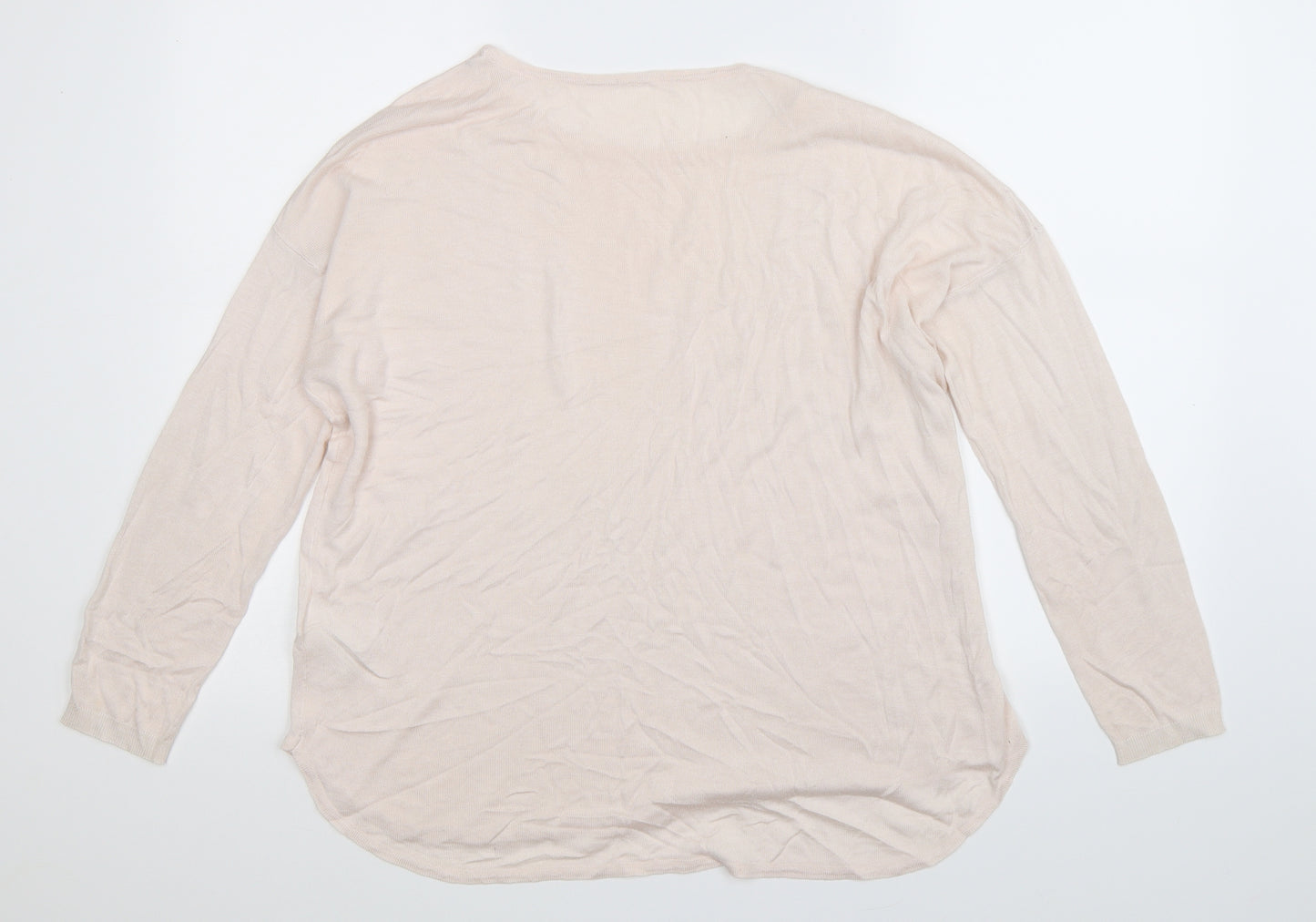 H&M Womens Ivory  Knit Pullover Jumper Size 16