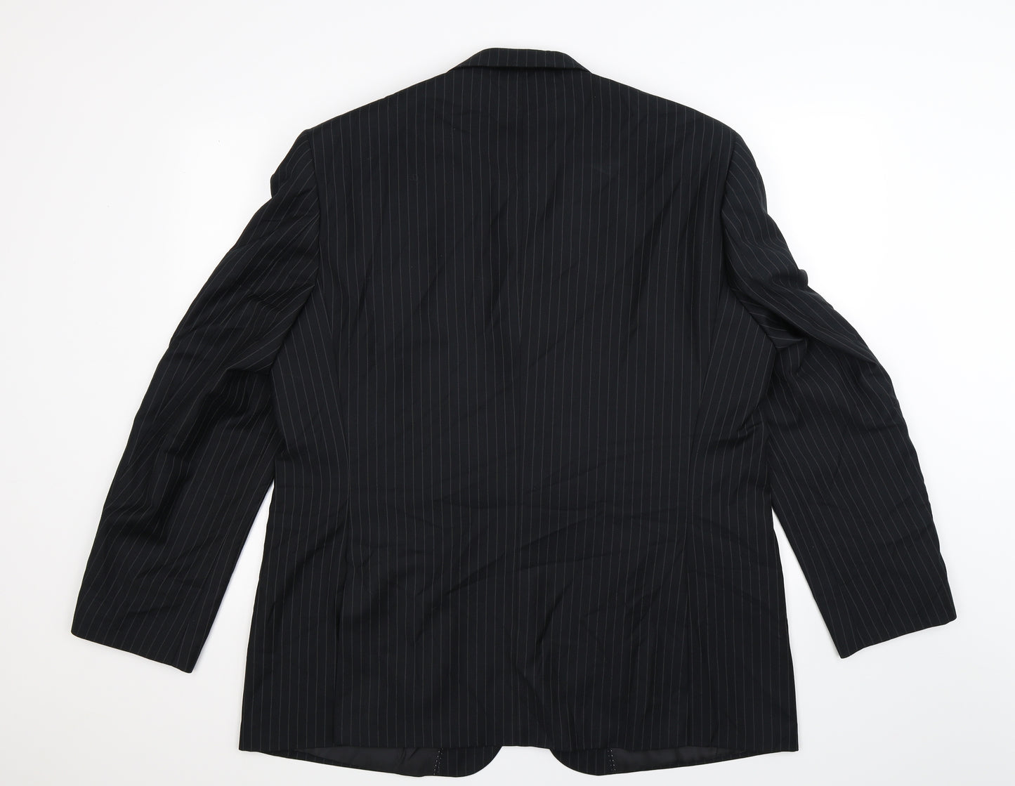 F&F Mens Black Striped  Jacket Suit Jacket Size 46