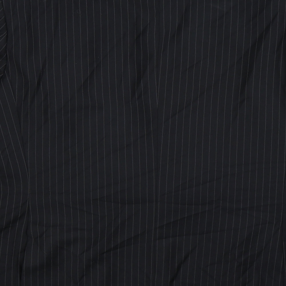 F&F Mens Black Striped  Jacket Suit Jacket Size 46