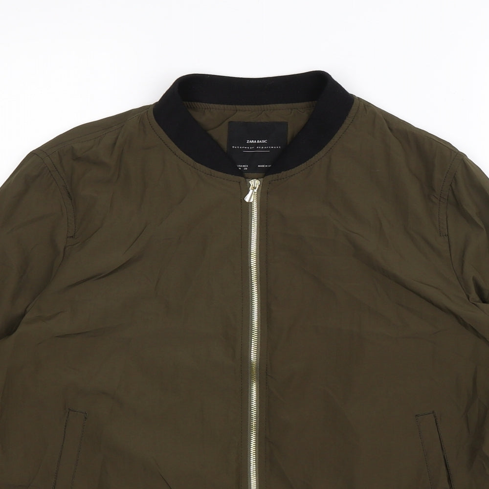 Zara Womens Green   Bomber Jacket Jacket Size M