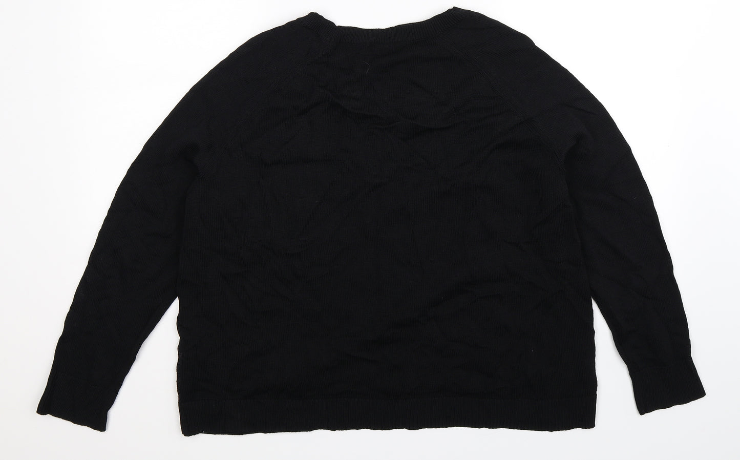 TU Womens Black  Knit Pullover Jumper Size 20